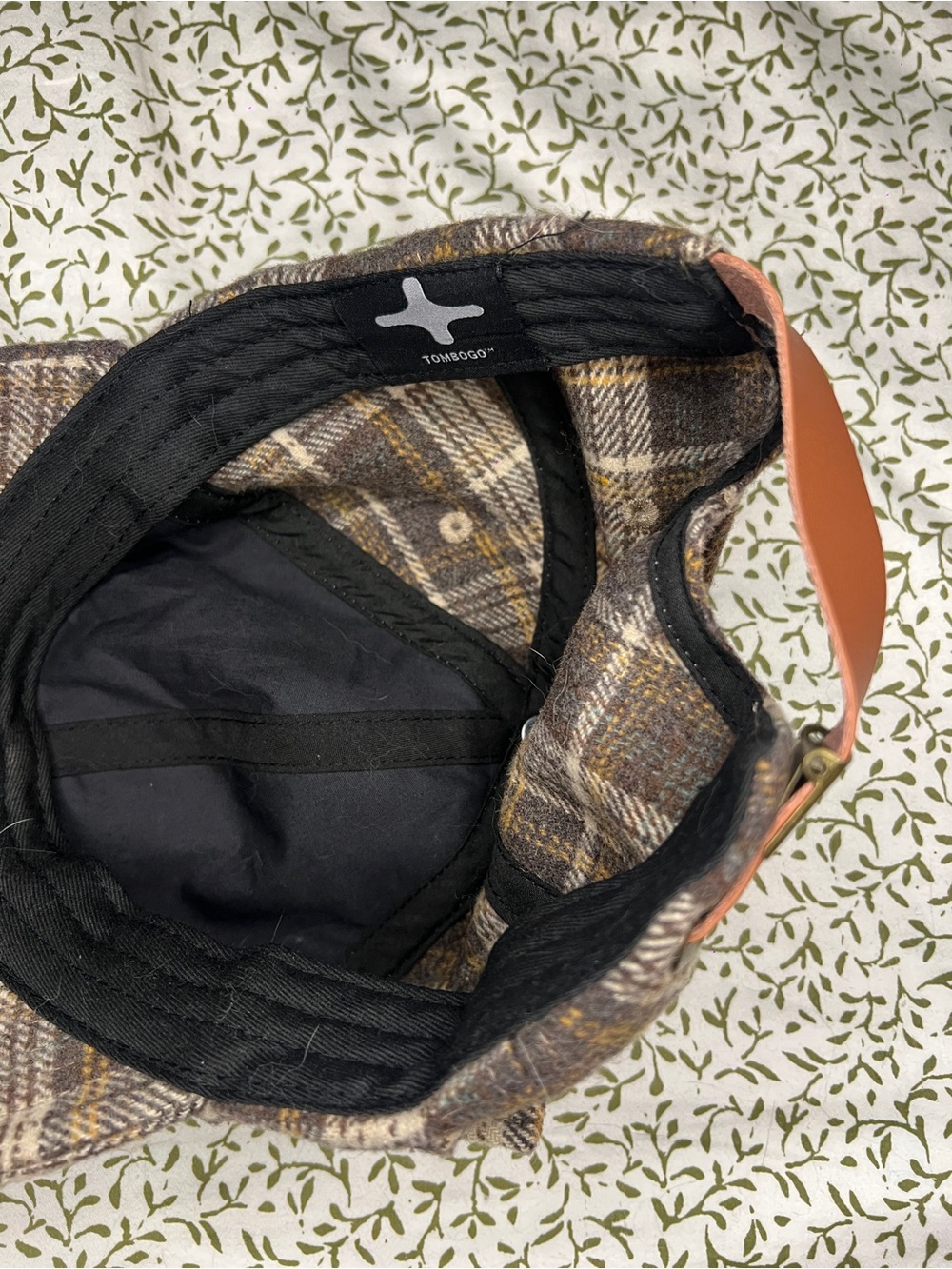 Tombogo wool-blend plaid baseball cap! - Picture 5 of 6